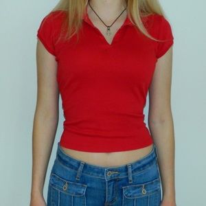 XS Red Chaps button-up collared schoolgirl uniform